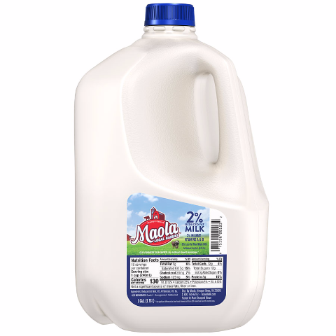 Order Maola 2% Milk 1 Gallon food online from 7-Eleven store, Triangle on bringmethat.com
