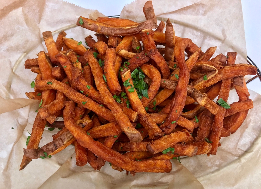 Order Basket of Sweet Potato Fries food online from Farm Burger store, Asheville on bringmethat.com