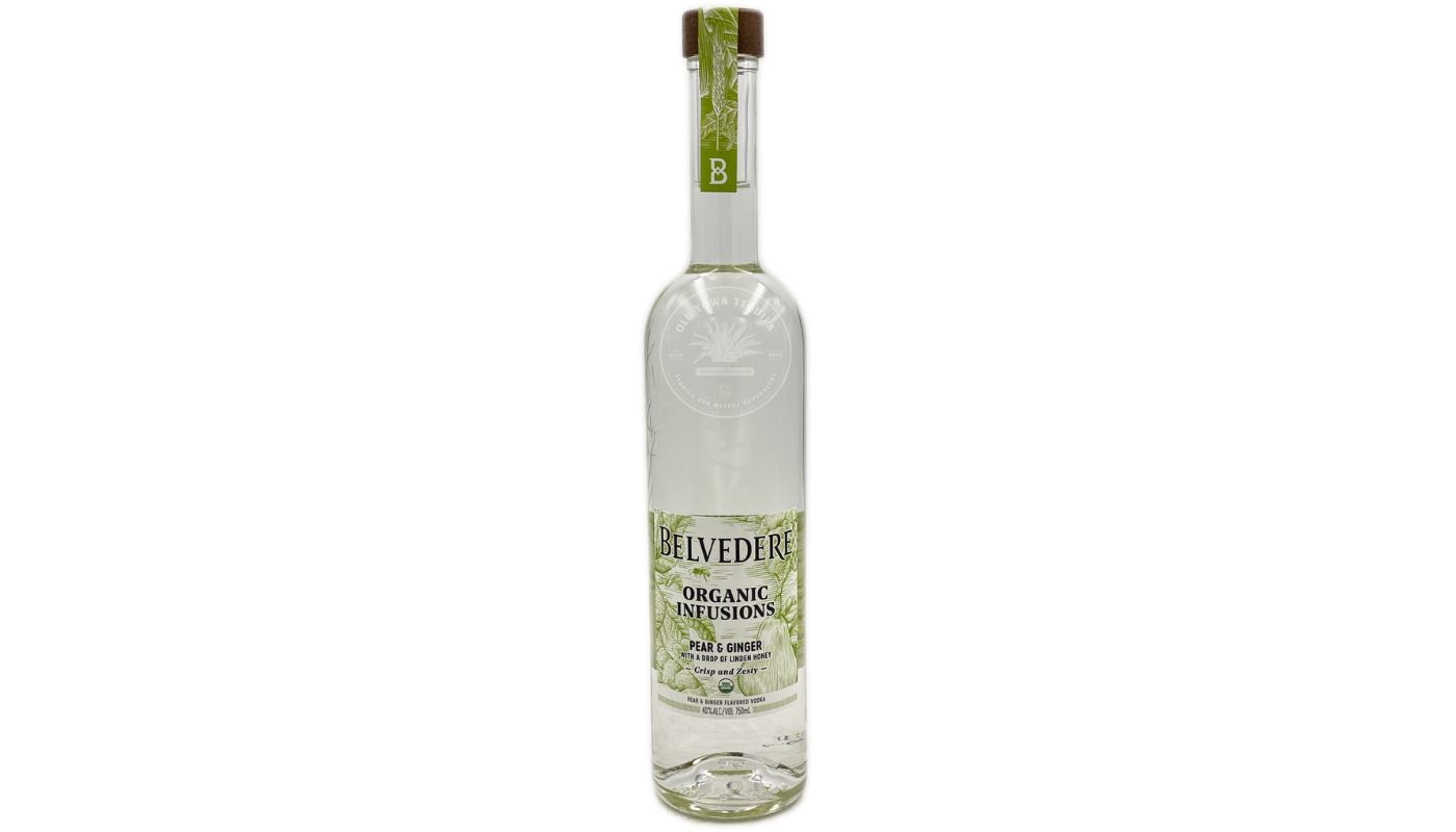 Order Belvedere Organic Infusions Pear & Ginger 750ml Bottle food online from Spikes Bottle Shop store, Chico on bringmethat.com