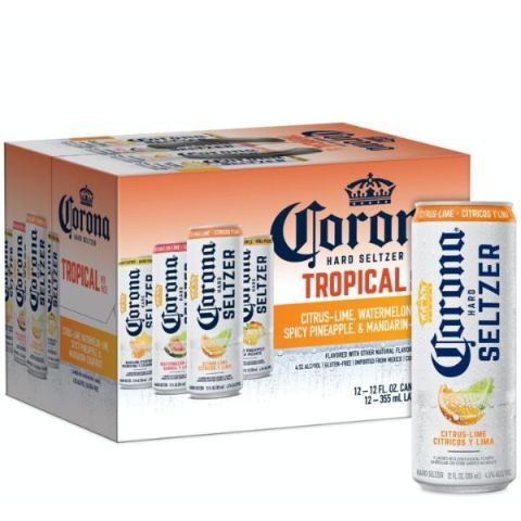 Order Corona Hard Seltzer Tropical Mix Variety 12 Pack 12oz Can food online from 7-Eleven store, Flagler Beach on bringmethat.com