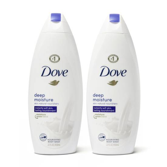 Order Dove Body Wash For Dry Skin Deep Moisture Sulfate Free Bodywash, 22 OZ, 2CT food online from CVS store, INGLEWOOD on bringmethat.com