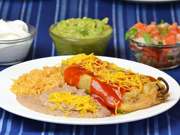 Order 12. Chile Rellenos food online from Federico's Mexican Food store, Phoenix on bringmethat.com