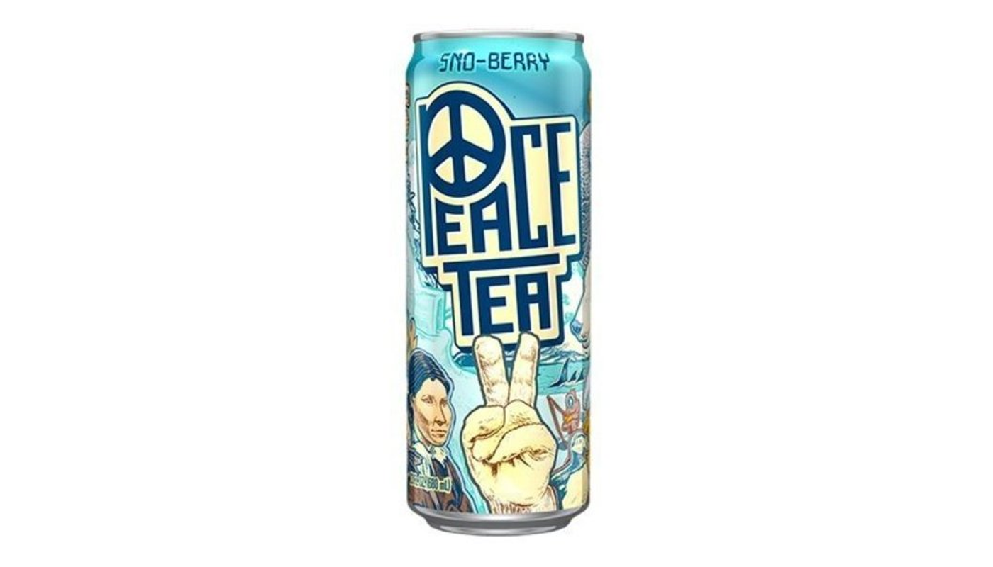 Order Peace Tea Iced Tea Sno-Berry 23 oz Can food online from JR Food Mart store, Camarillo on bringmethat.com