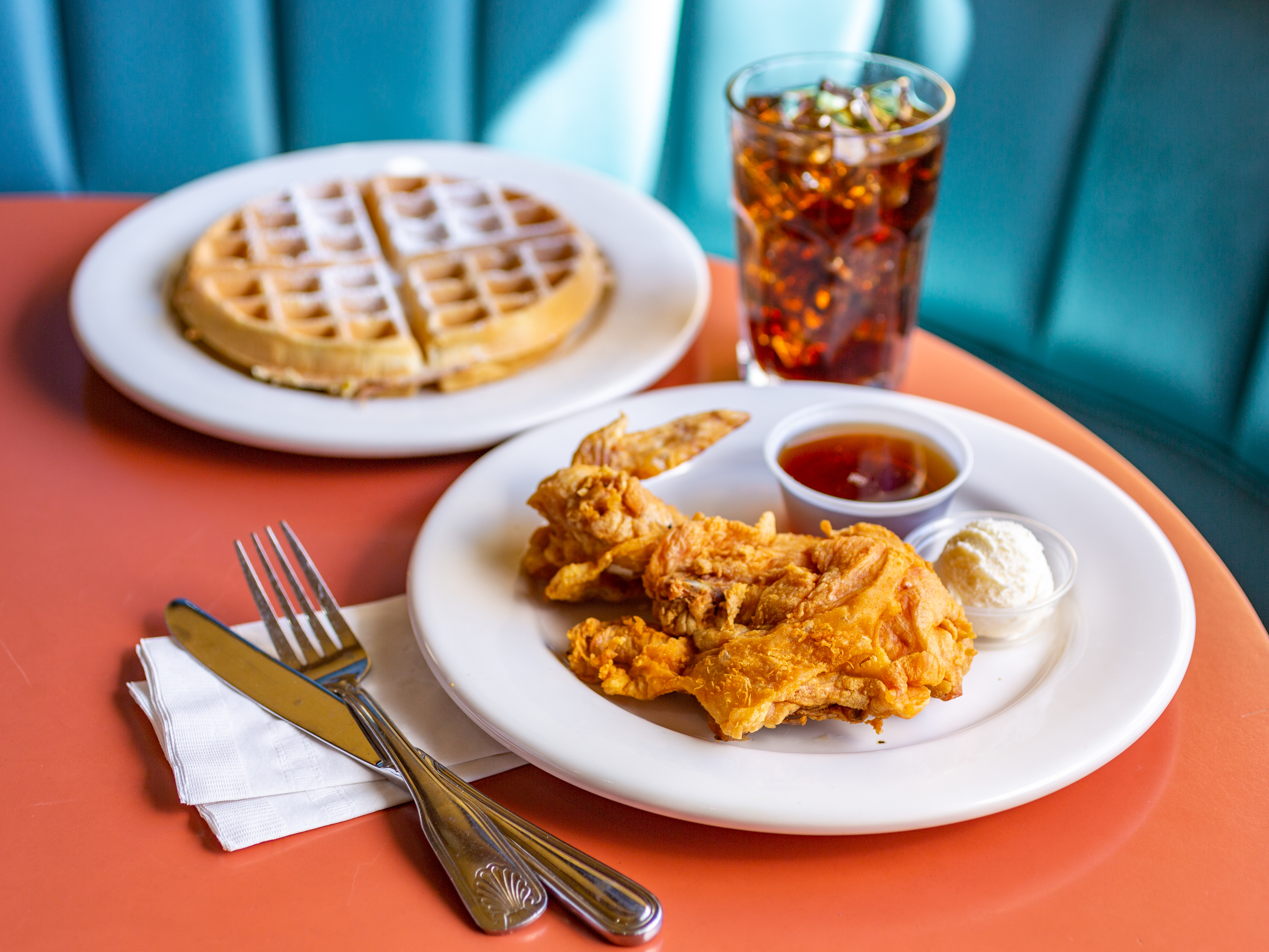 Order Chicken and Waffle food online from Lulu's Restaurant store, Van Nuys on bringmethat.com