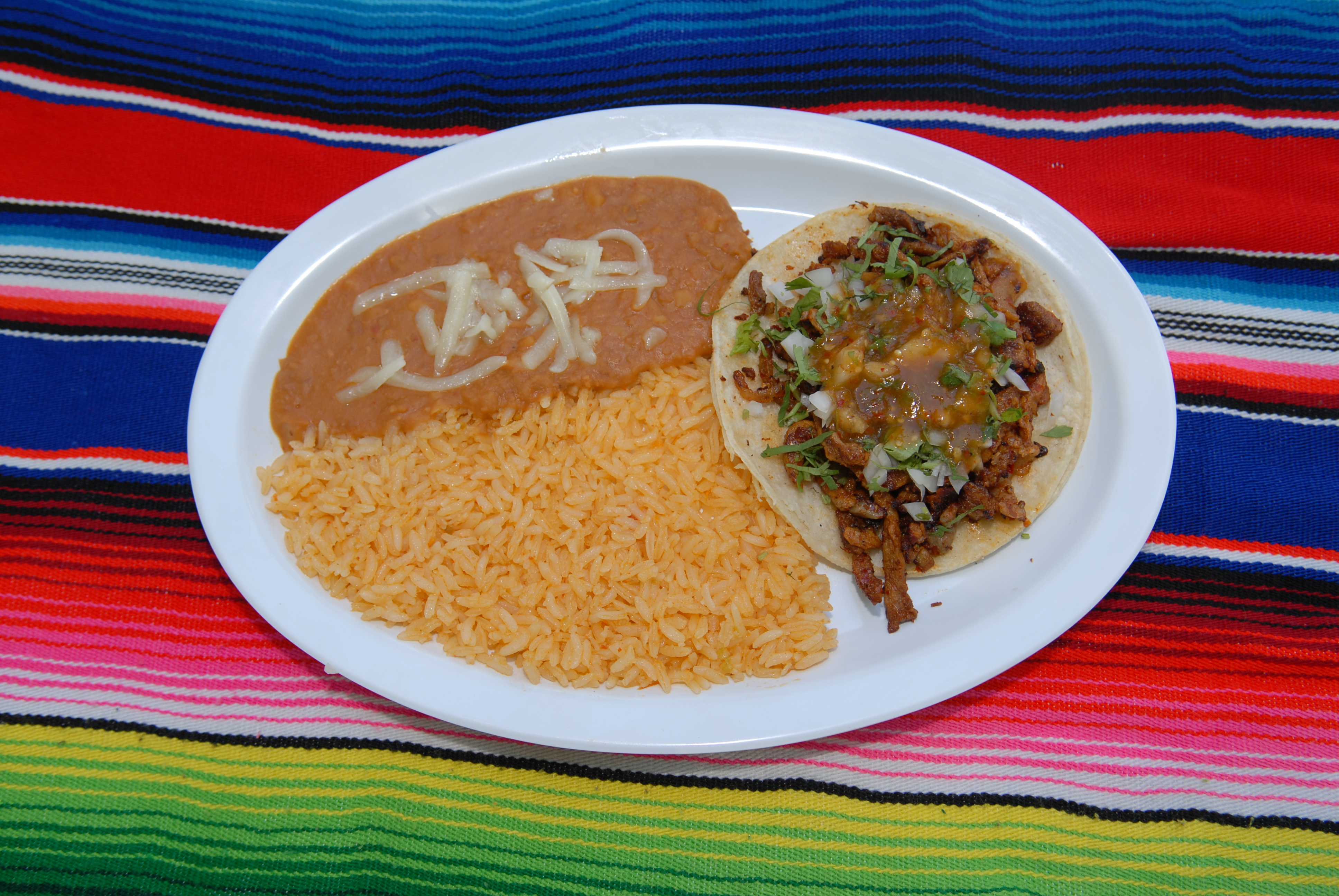 Order Kids Taco Plate food online from Taqueria Los Gallos Express store, Pleasant Hill on bringmethat.com