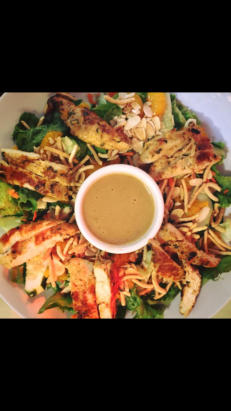 Order Crunchy, Asian Chicken Salad food online from Eggty 8 Cafe store, Fort Lee on bringmethat.com