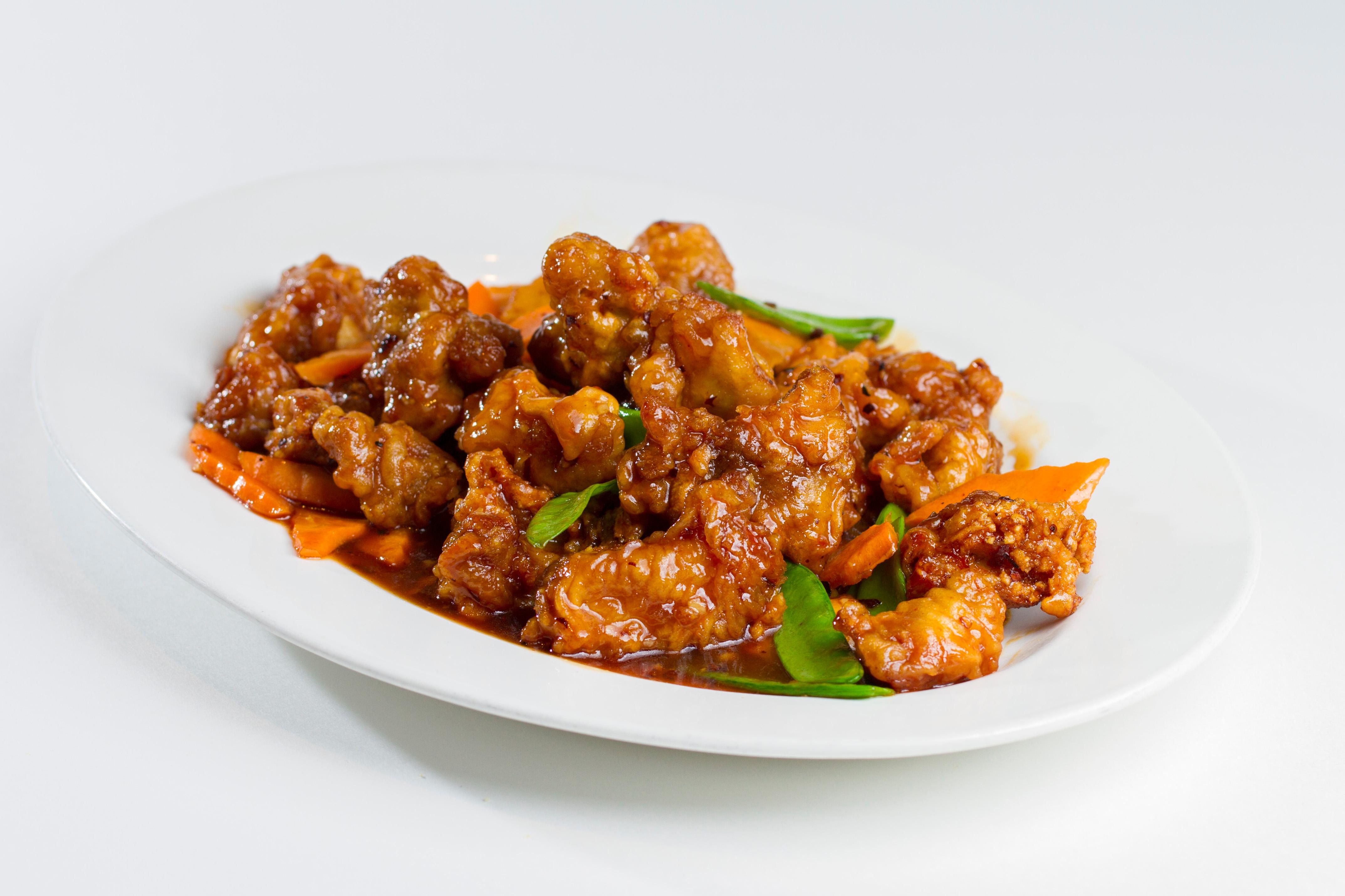 Order General Tsos Chicken food online from Kim Son Restaurant store, Stafford on bringmethat.com