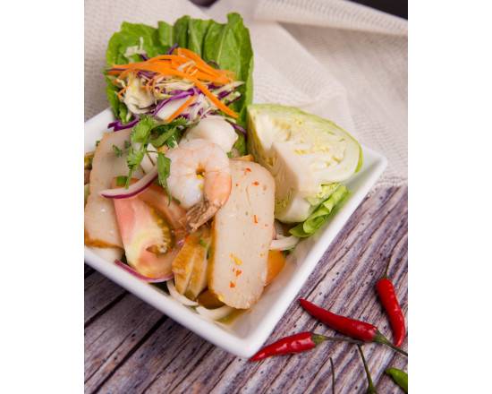 Order Spicy Seafood Salad food online from King Of Thai Noodle store, San Francisco on bringmethat.com