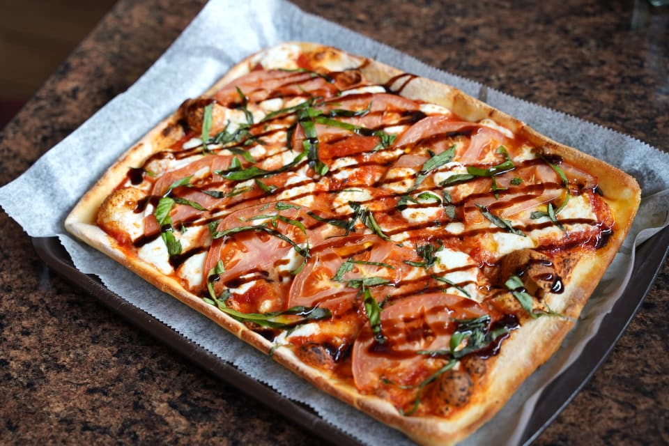 Order Margherita Pizza food online from Panino's Downtown store, Colorado Springs on bringmethat.com