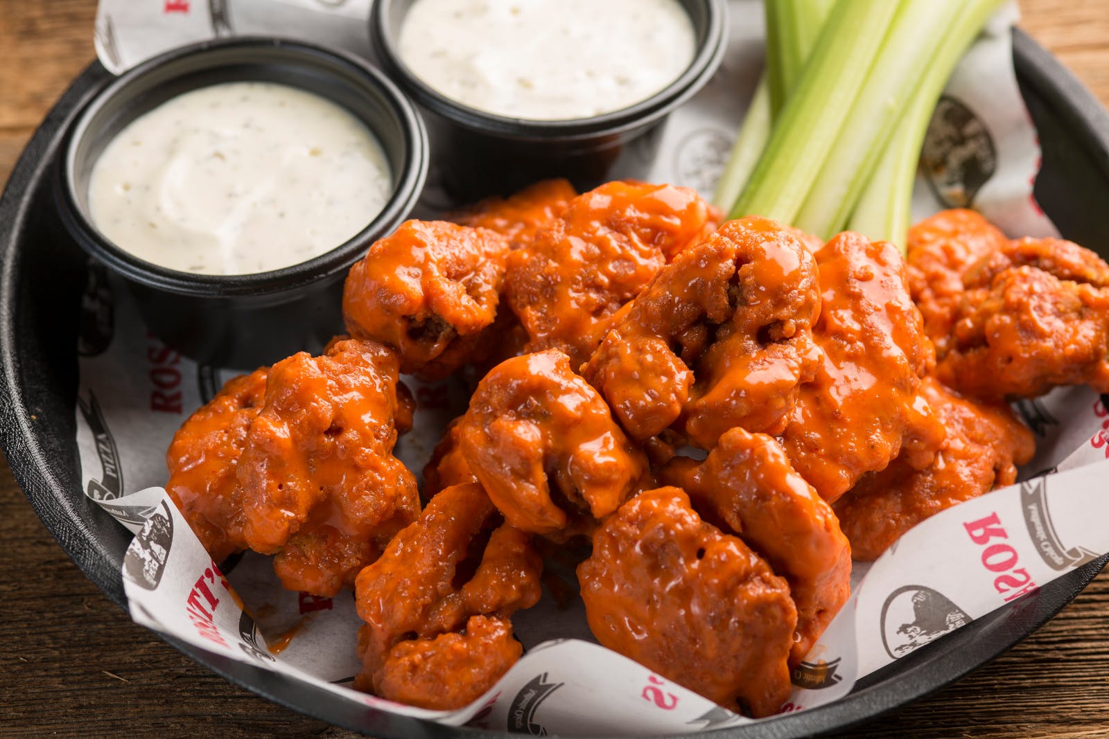 Order Boneless Wings - 1/2 lb. (6 Pieces) food online from Rosati's Pizza store, Chicago on bringmethat.com