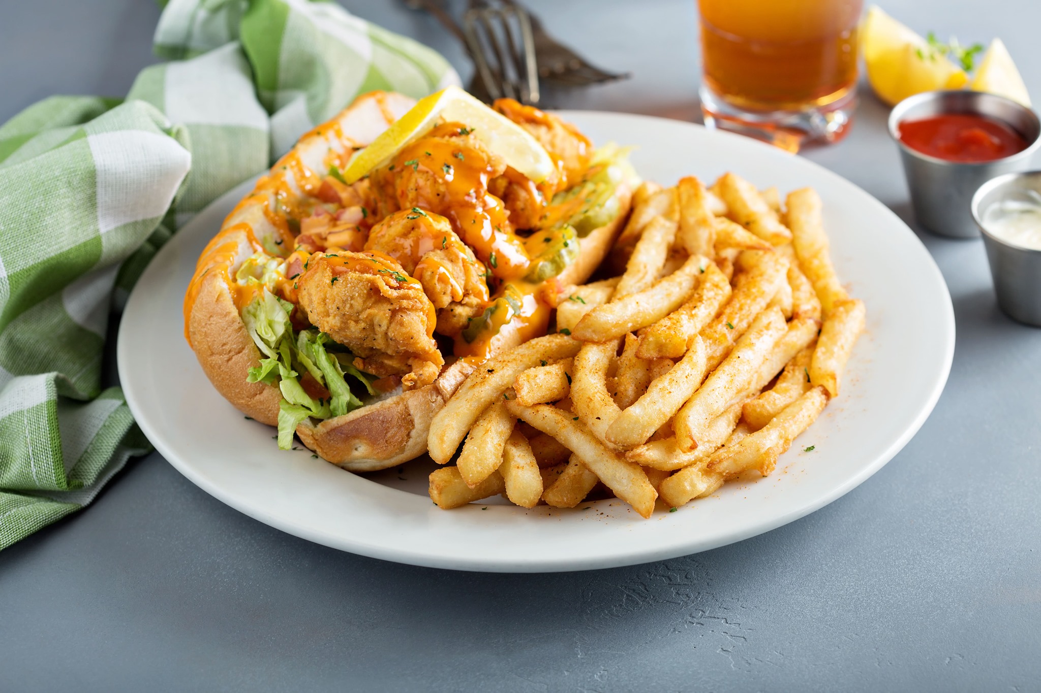 Order Chicken Po Boy food online from Boiling King Crab store, Arlington on bringmethat.com