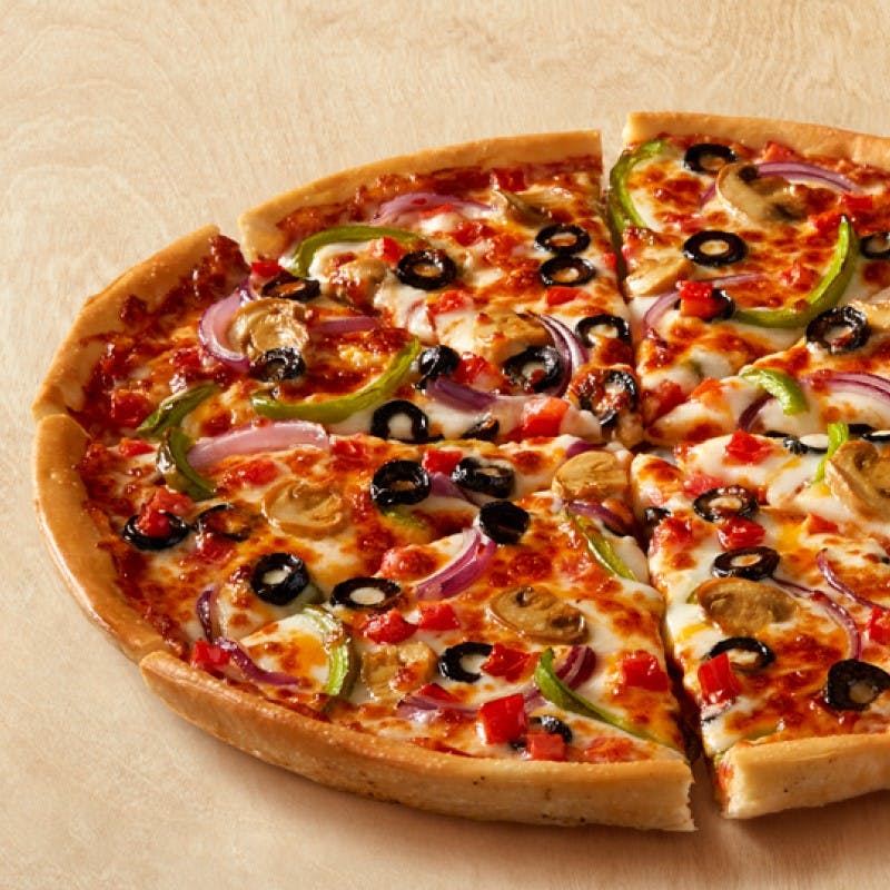 Order Veggie Max Pizza - Individual food online from Pizza Inn store, Mesquite on bringmethat.com