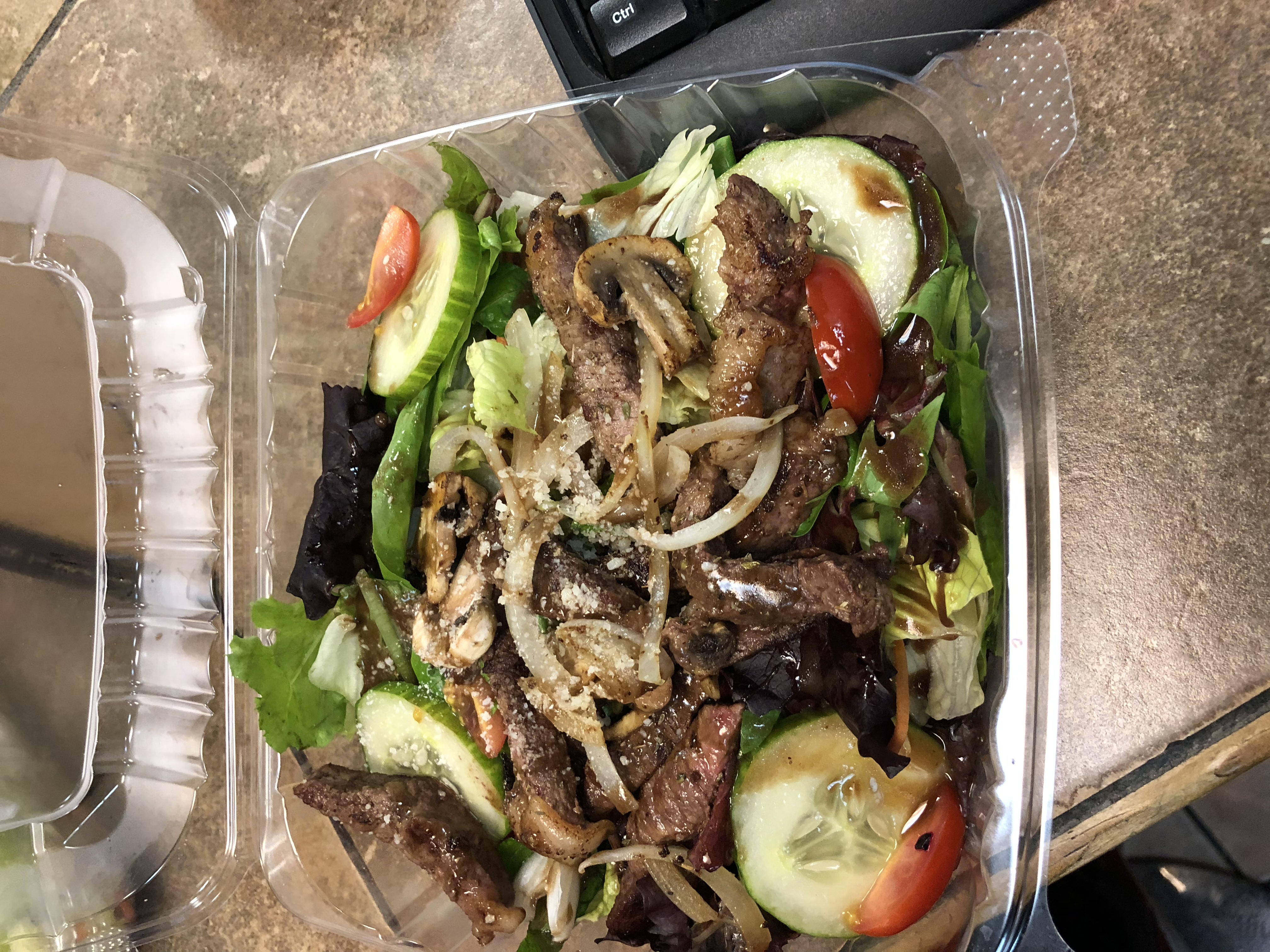 Order Steak Tips Salad food online from Golden Crust Pizza store, Providence on bringmethat.com