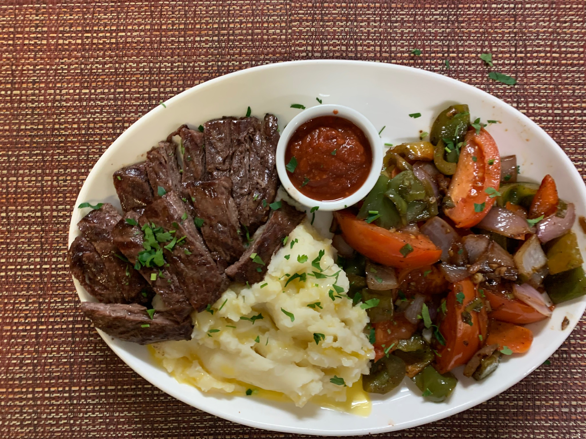 Order Skirt Steak food online from Red Square Cafe Lounge store, Chicago on bringmethat.com
