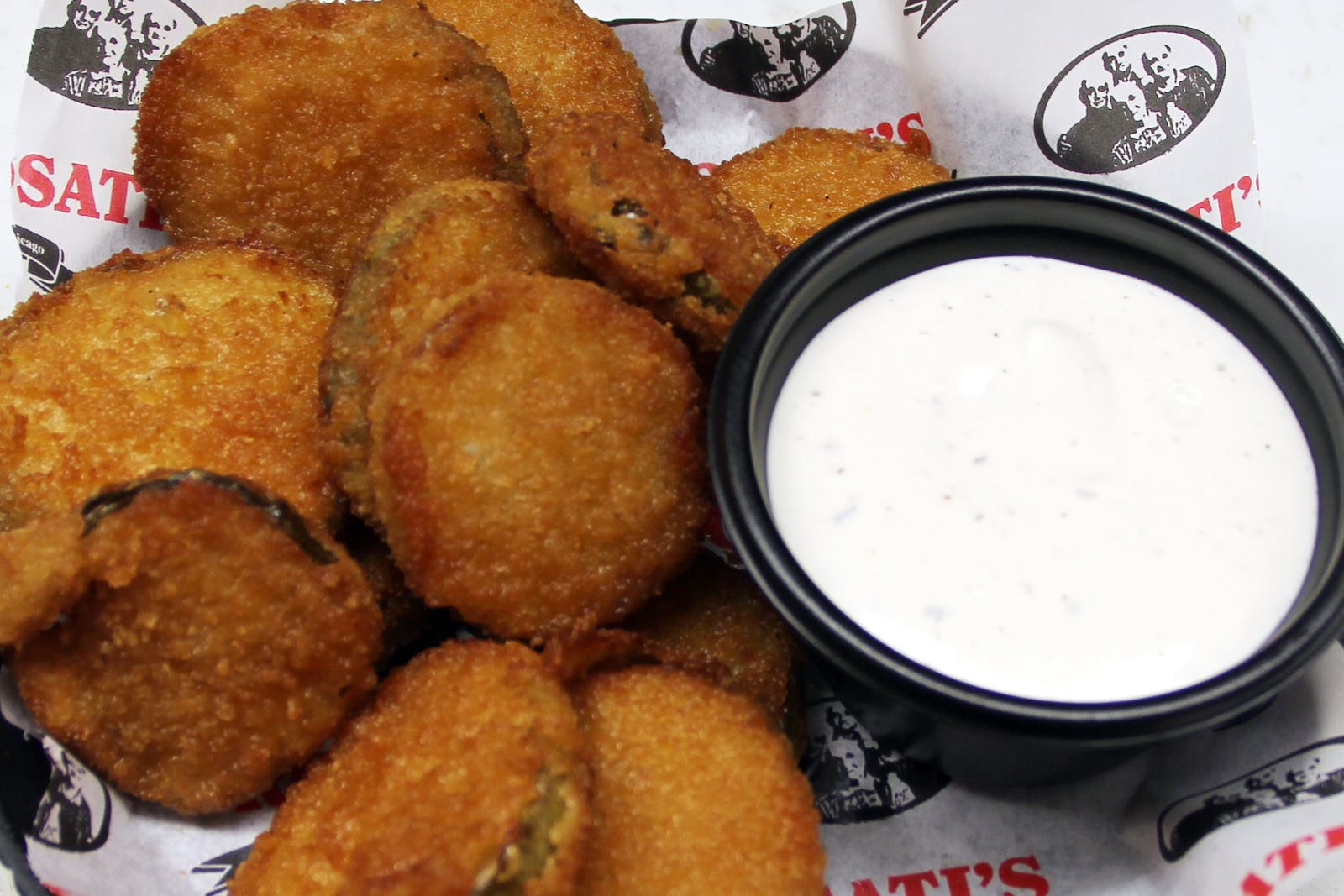 Order Fried Pickles - Appetizer food online from Rosati's Pizza store, Carpentersville on bringmethat.com