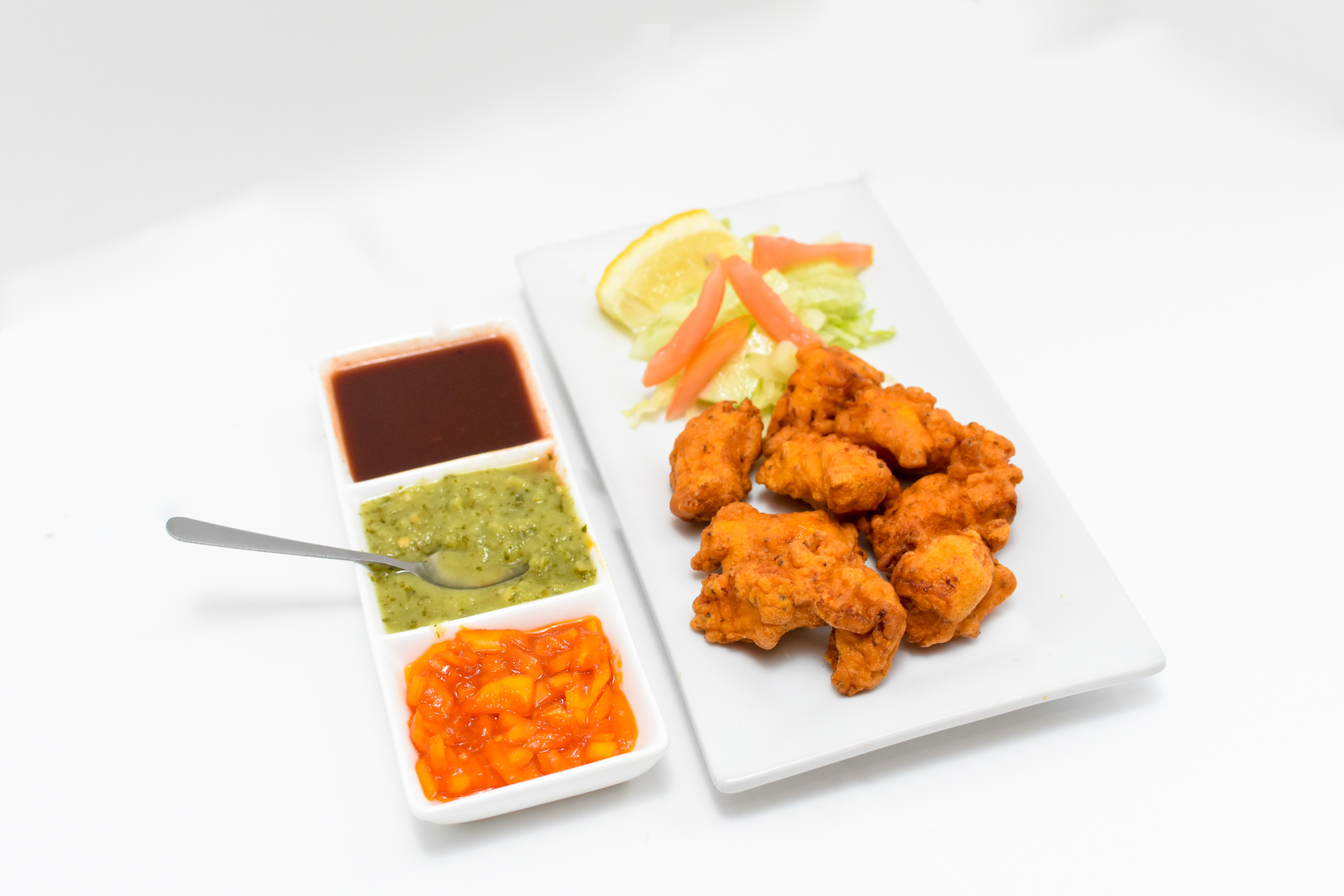 Order 5 Piece Chicken Pakora food online from Shan-a-punjab catering store, Brookline on bringmethat.com