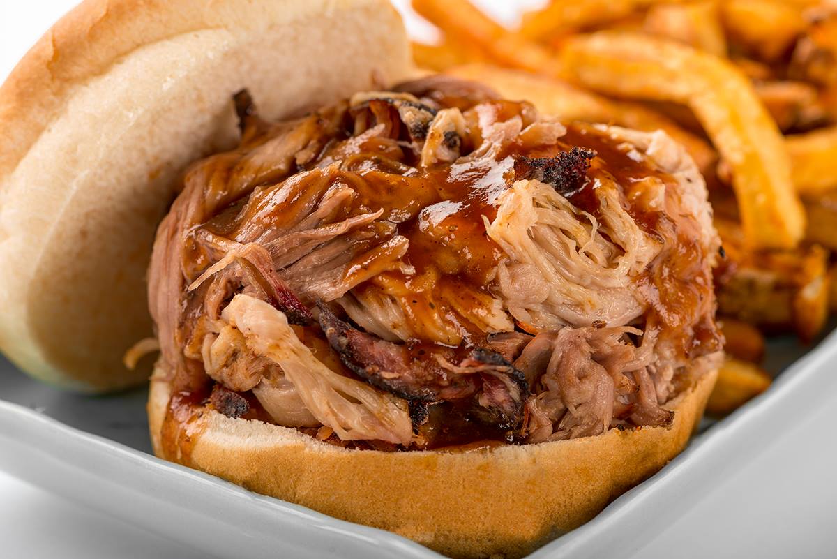 Order Regular Pulled Pork Sandwich food online from Old Carolina Barbecue Company store, Canton on bringmethat.com