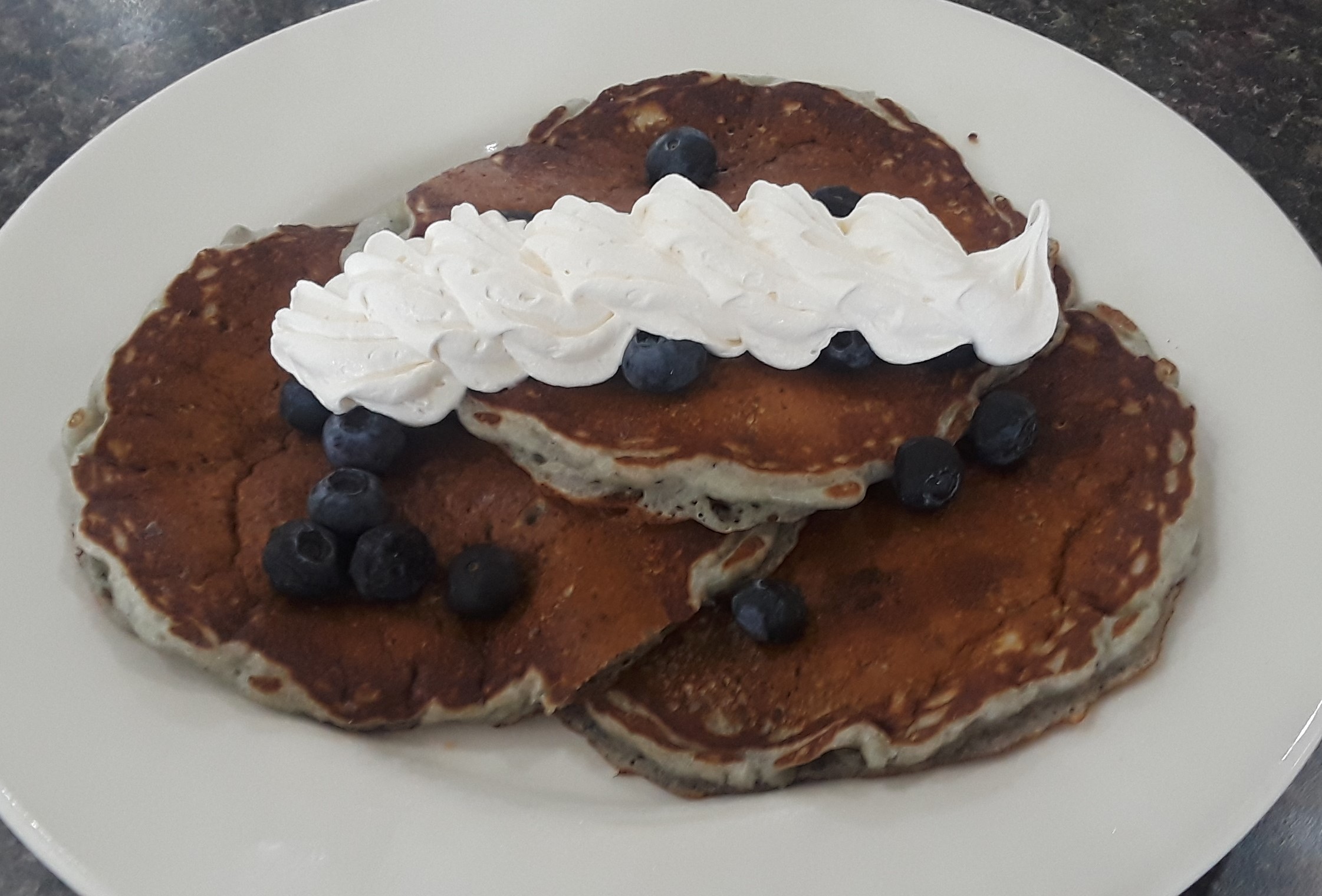 Order Blueberry Pancakes food online from Kat Cafe store, Manhattan on bringmethat.com