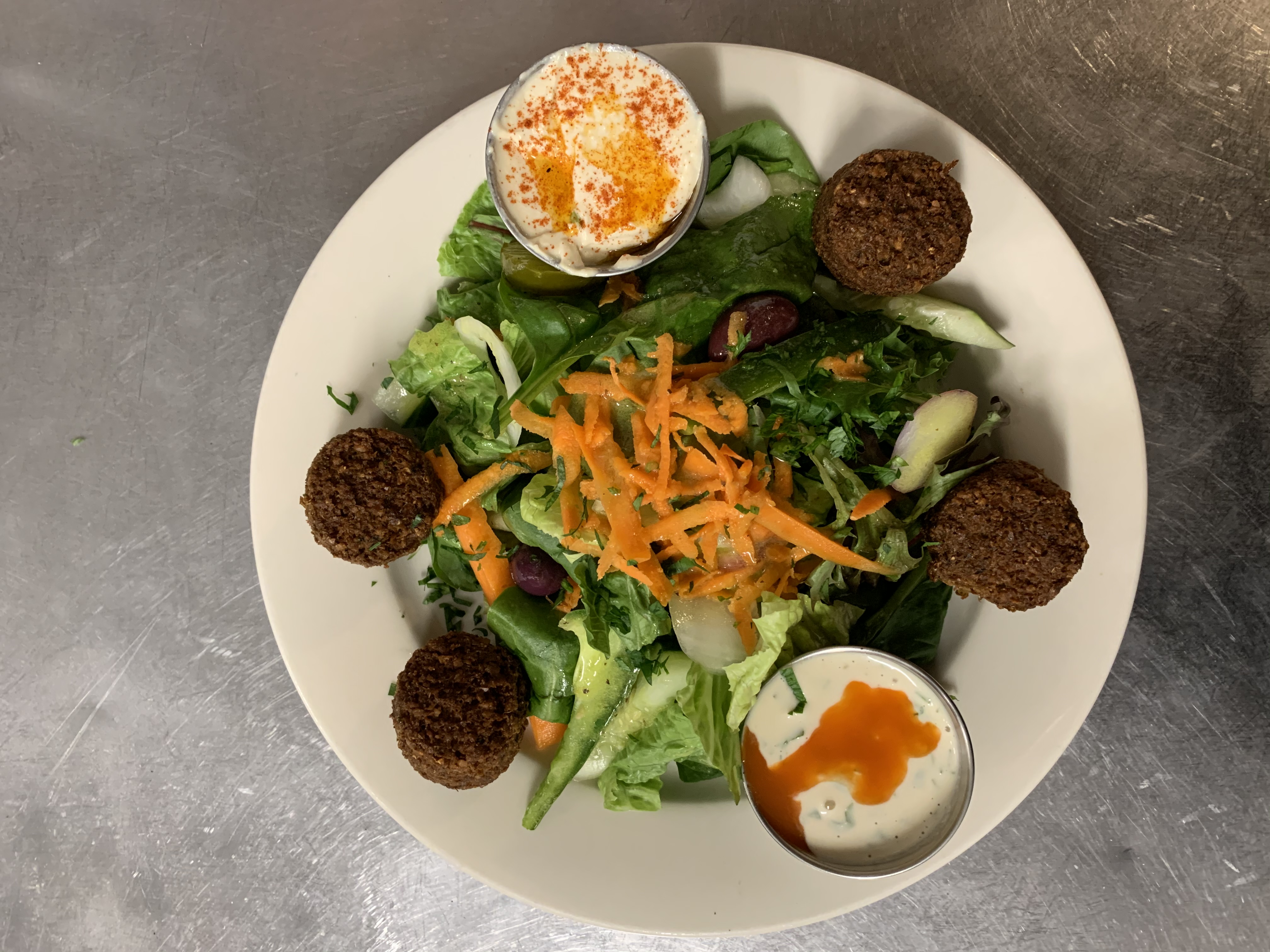 Order Falafel Plate food online from Andala Coffee House store, Cambridge on bringmethat.com