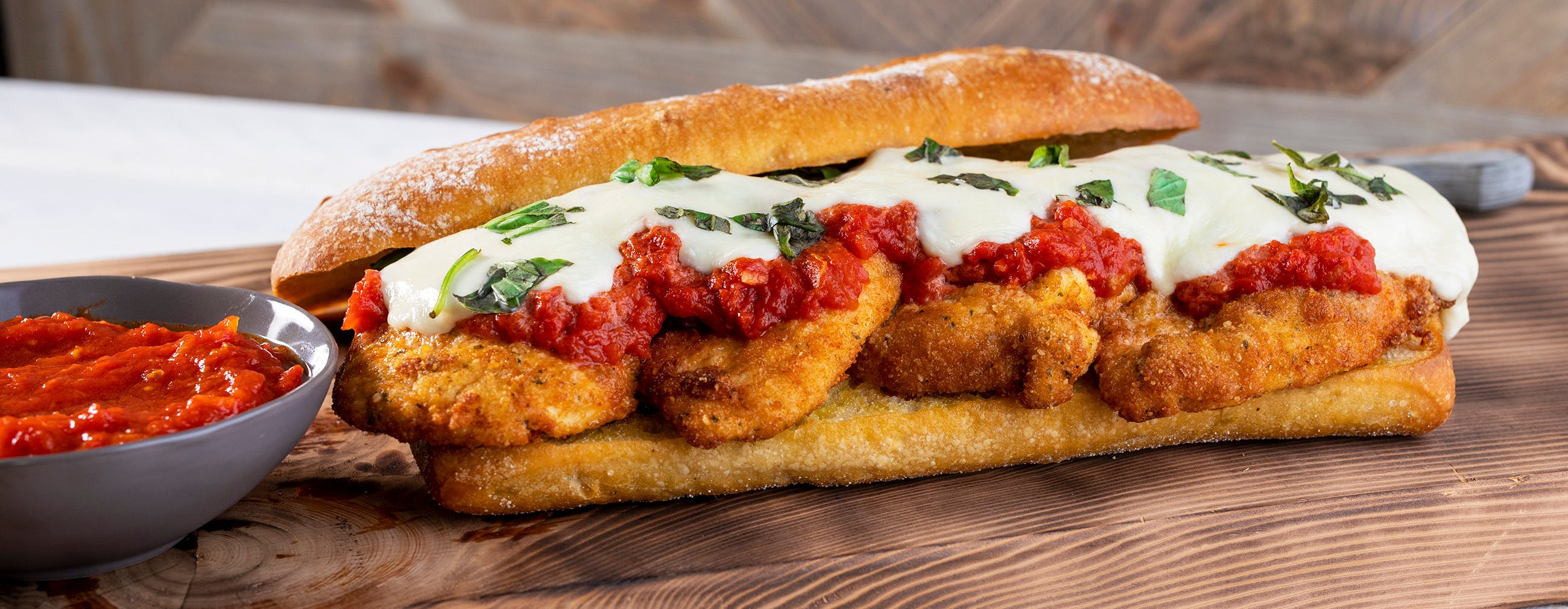 Order Chicken Parm Sub - Sub food online from Georgios Oven Fresh Pizza Co. store, Cleveland on bringmethat.com