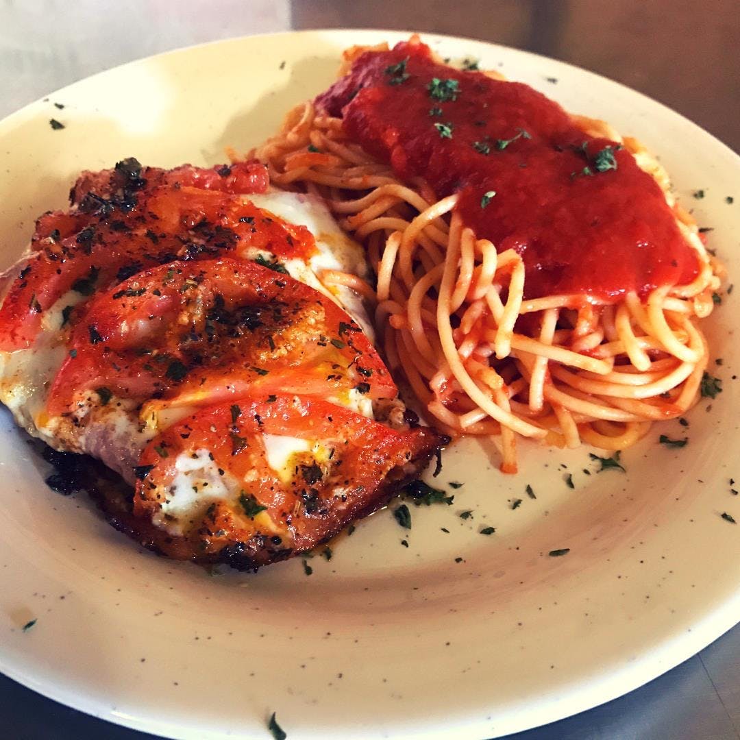 Order Eggplant Parmigiana - Entree food online from My Pizzeria store, Fort Worth on bringmethat.com