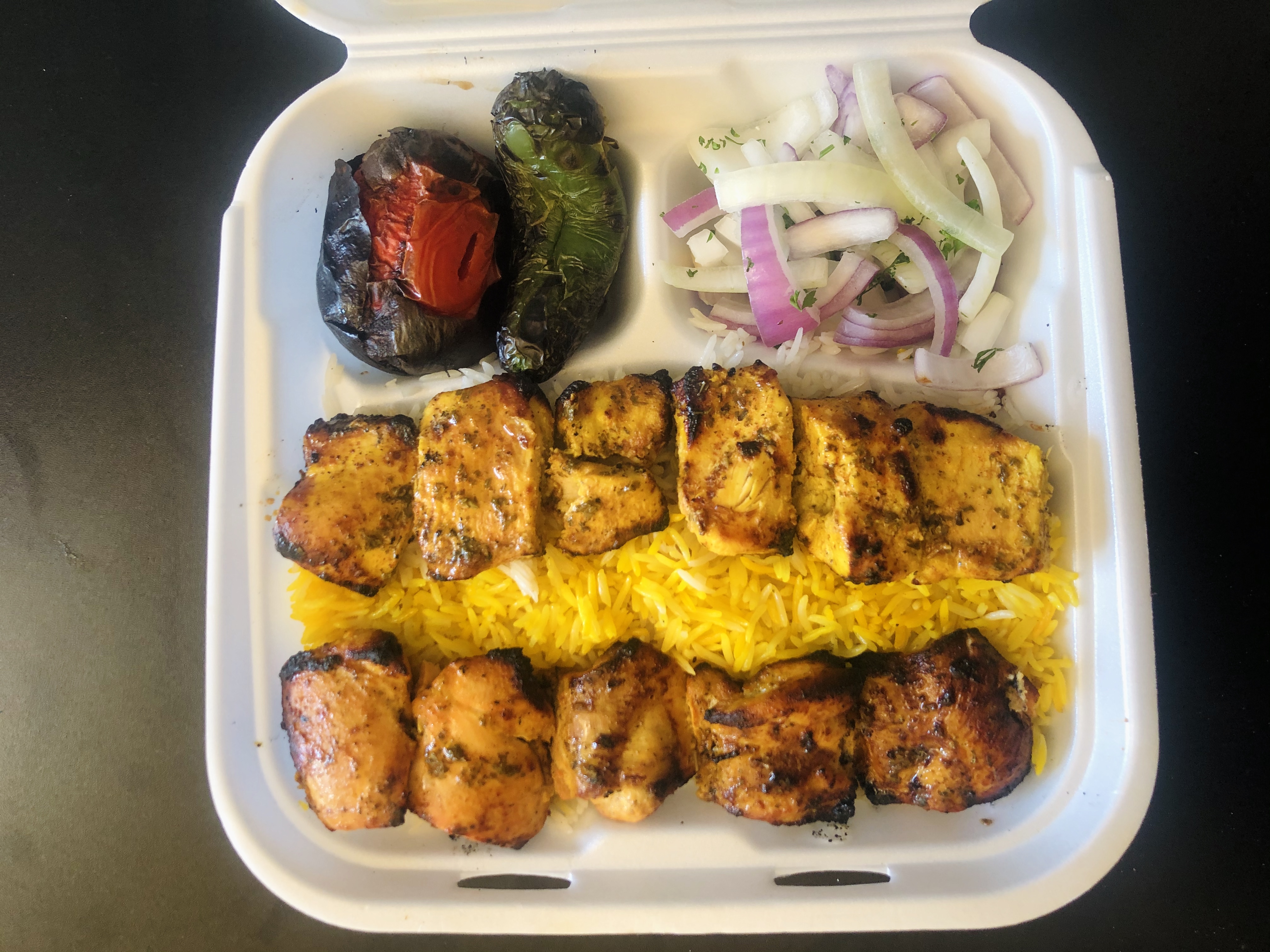 Order 13. Chicken Breast and Thigh with Rice food online from Dream Kabob House store, Los Angeles on bringmethat.com