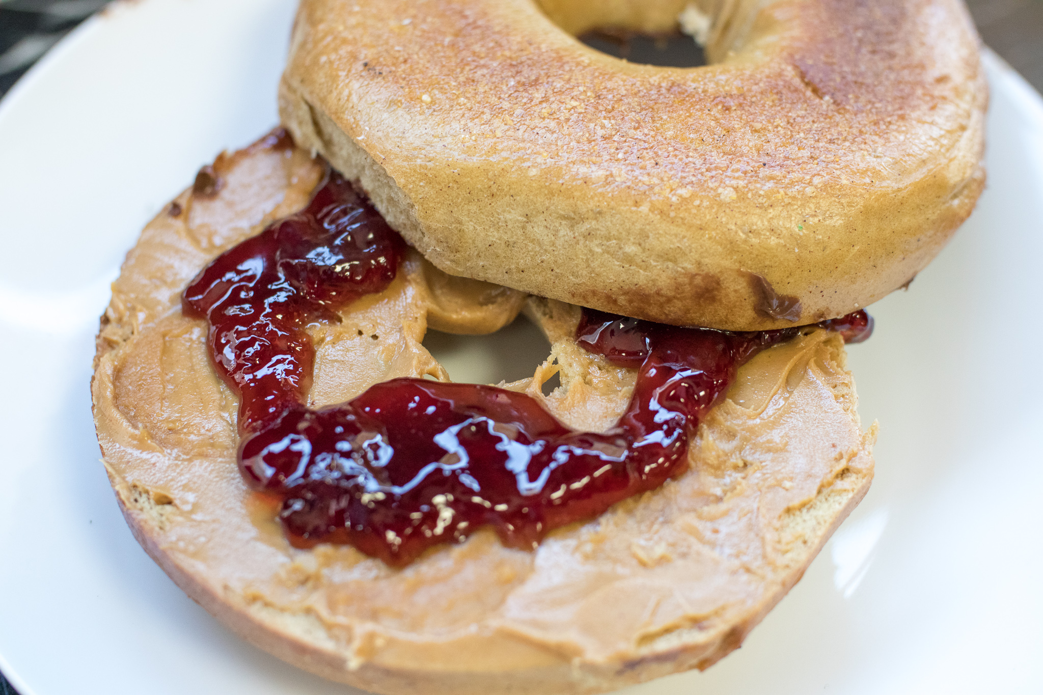 Order Bagel with Peanut Butter and Jelly food online from Ny Bagel store, Rancho Cucamonga on bringmethat.com