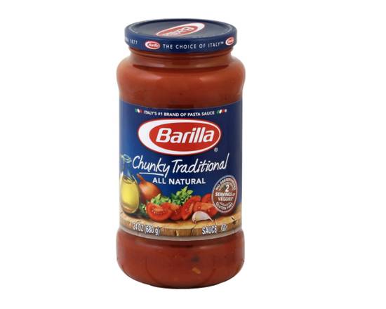 Order Barilla Sauce, Chunky Traditional - 24 oz food online from Loma Mini Market store, Long Beach on bringmethat.com
