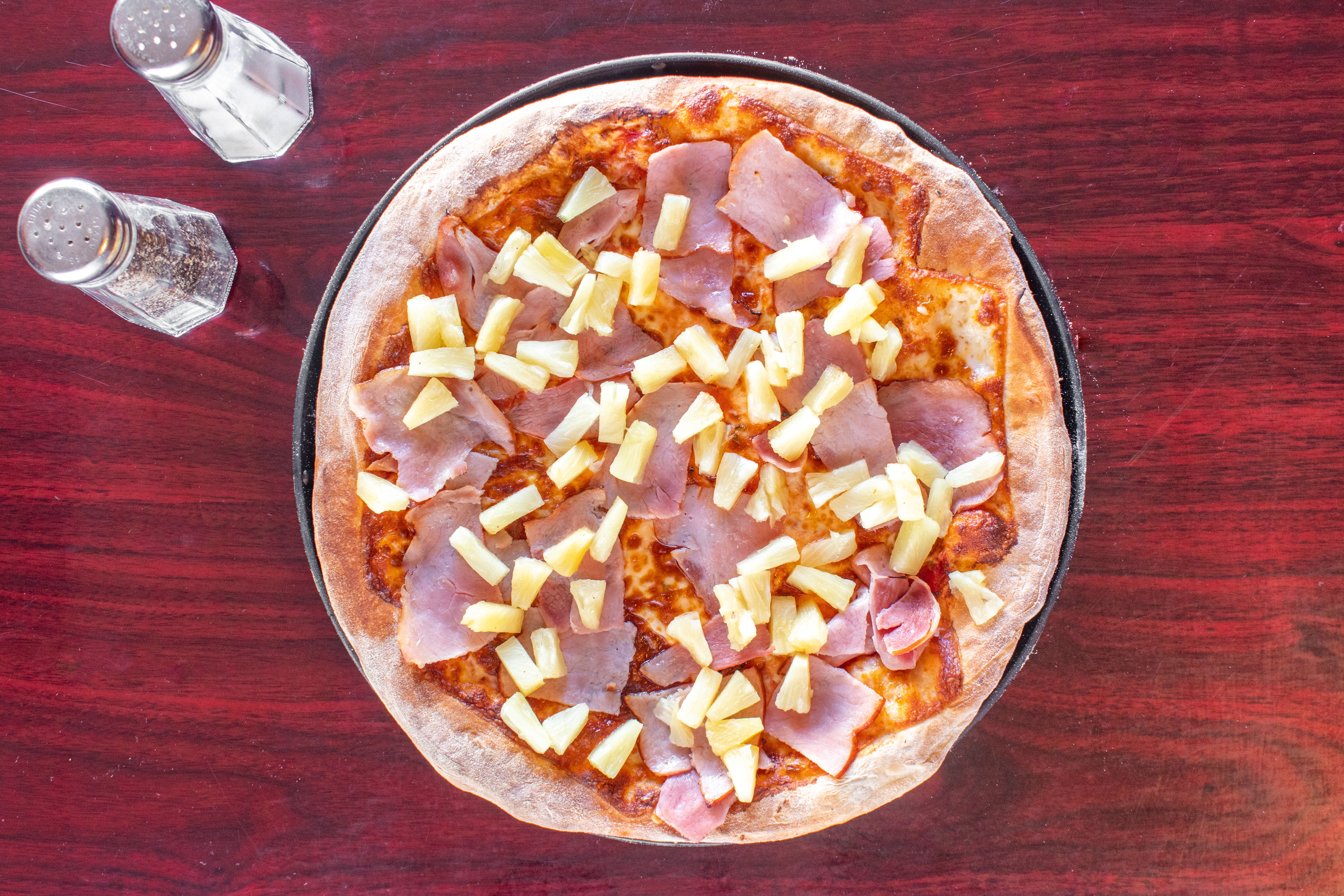 Order F. Hawaiian Special Pizza - Small 12'' food online from Bambino store, Concord on bringmethat.com