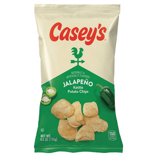 Order Casey's Jalapeno Kettle Chips 5.5oz food online from Casey's store, Lawrence on bringmethat.com