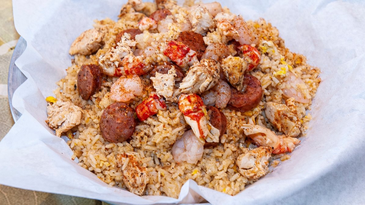 Order Fried Rice (4-Protein) food online from 7 Spice Cajun Seafood store, Houston on bringmethat.com