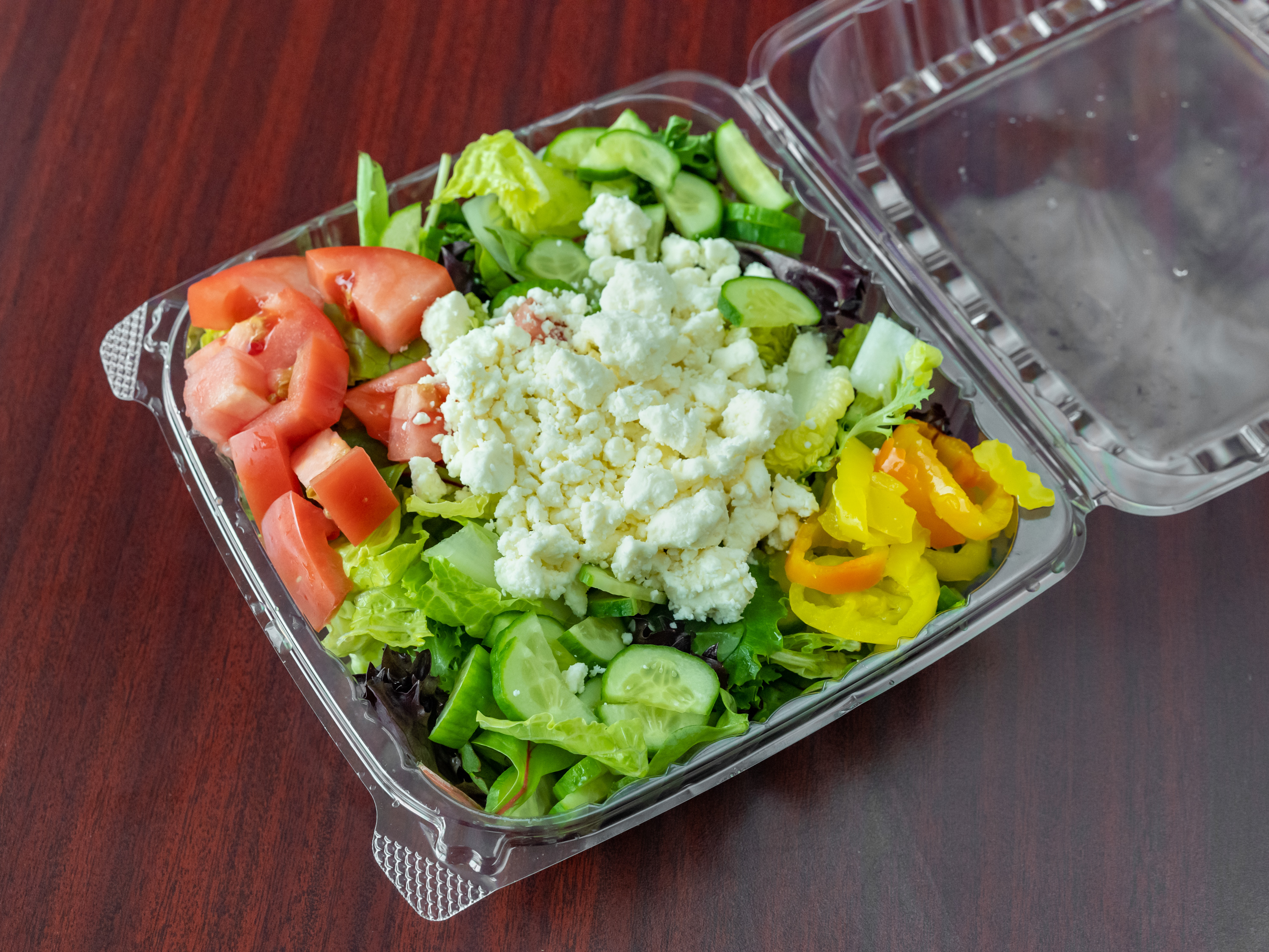 Order Greek Salad food online from Albasha Subs store, Detroit on bringmethat.com
