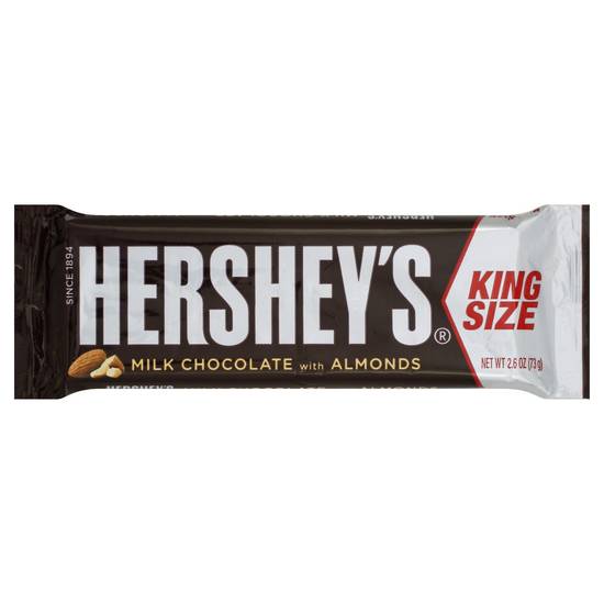Order Hersheys Milk Chocolate Bar with Almonds King Size (2.6 oz) food online from Rite Aid store, Yamhill County on bringmethat.com
