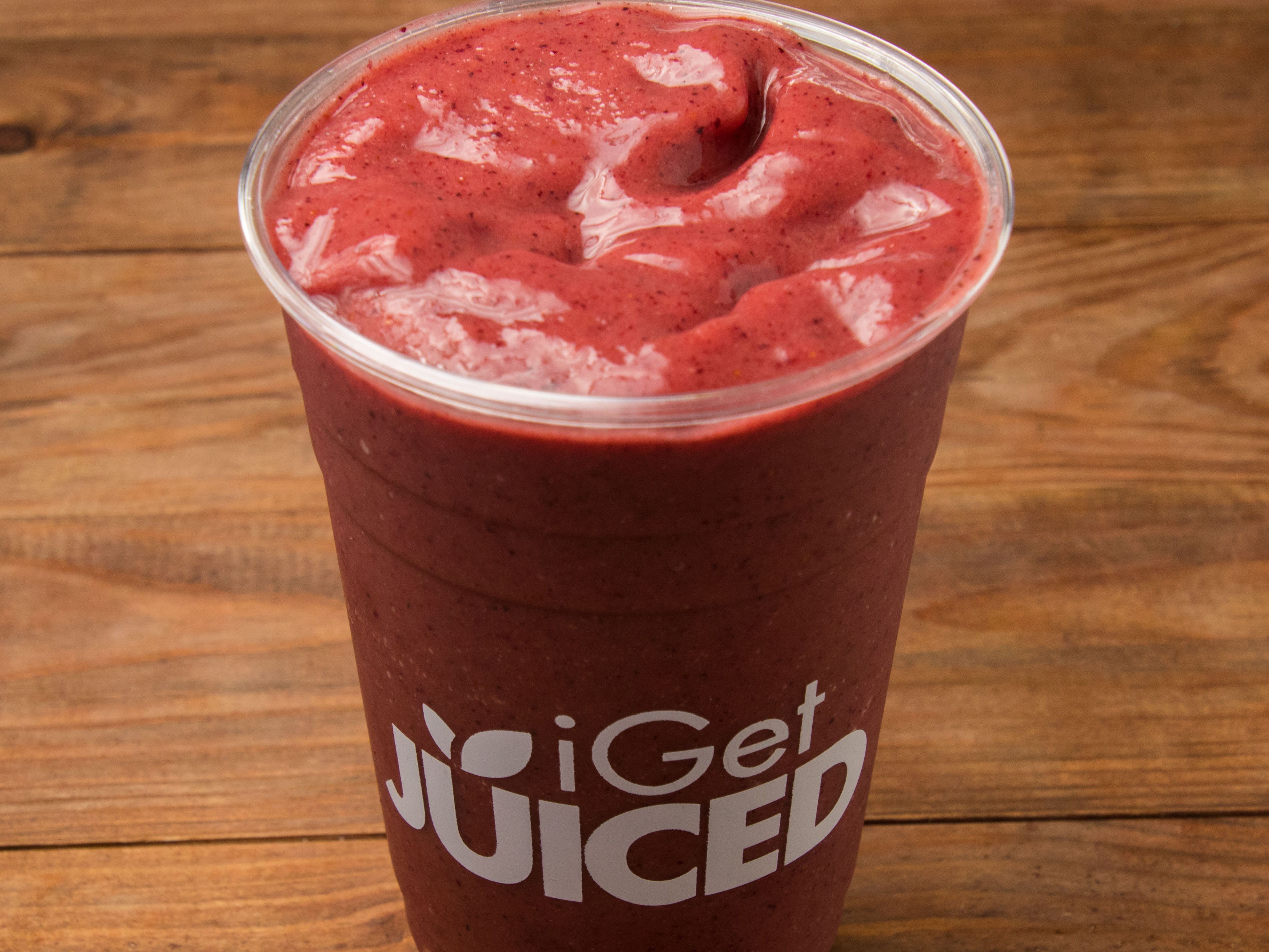 Order Blueberry Gin 16oz food online from Iget Juiced store, Snellville on bringmethat.com