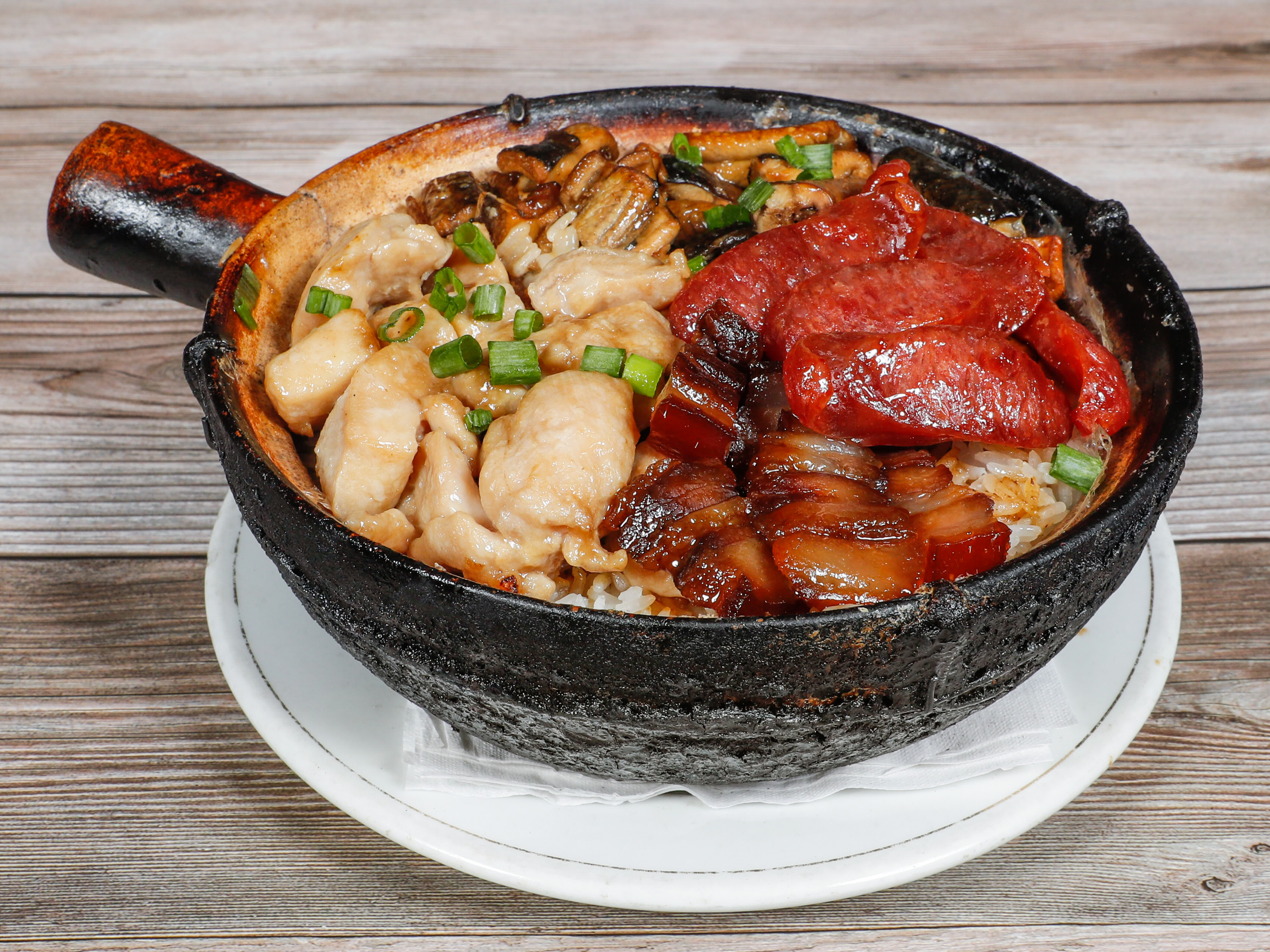 Order 2. Eel, Chicken and Chinese Sausage Clay Pot 台山招牌煲仔饭 food online from The Claypot House store, San Francisco on bringmethat.com