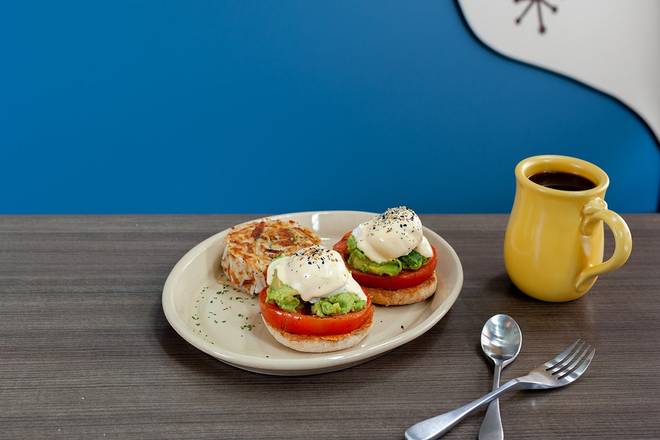 Order Smashed Avocado Benny* food online from Snooze Am Eatery store, Charlotte on bringmethat.com