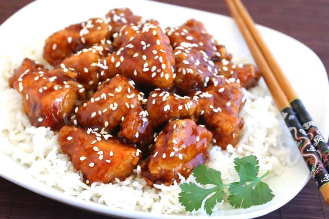 Order Sesame Chicken Combo food online from Happy Inn Chinese Cuisine store, Rosemont on bringmethat.com