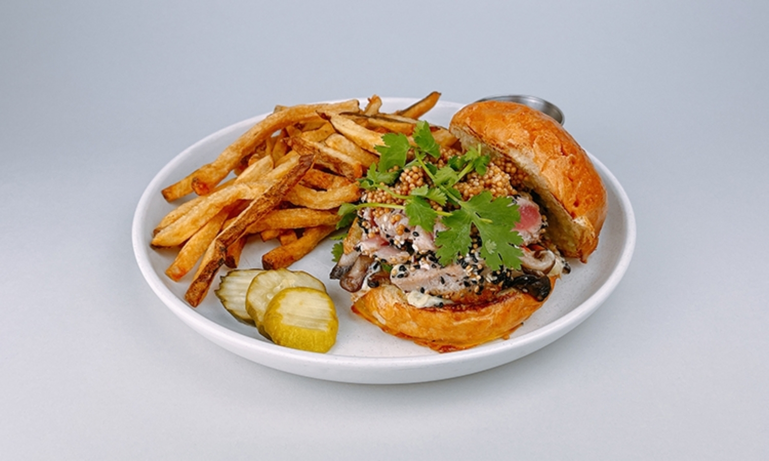 Order Mustard & Sesame Crusted Tuna Sandwich food online from Ted Bulletin store, Reston on bringmethat.com