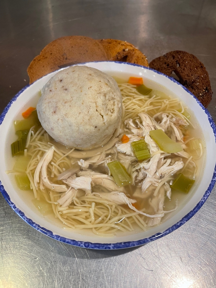 Order Bowl Matzo Ball Soup food online from Old New York Deli & Bakery store, Camarillo on bringmethat.com