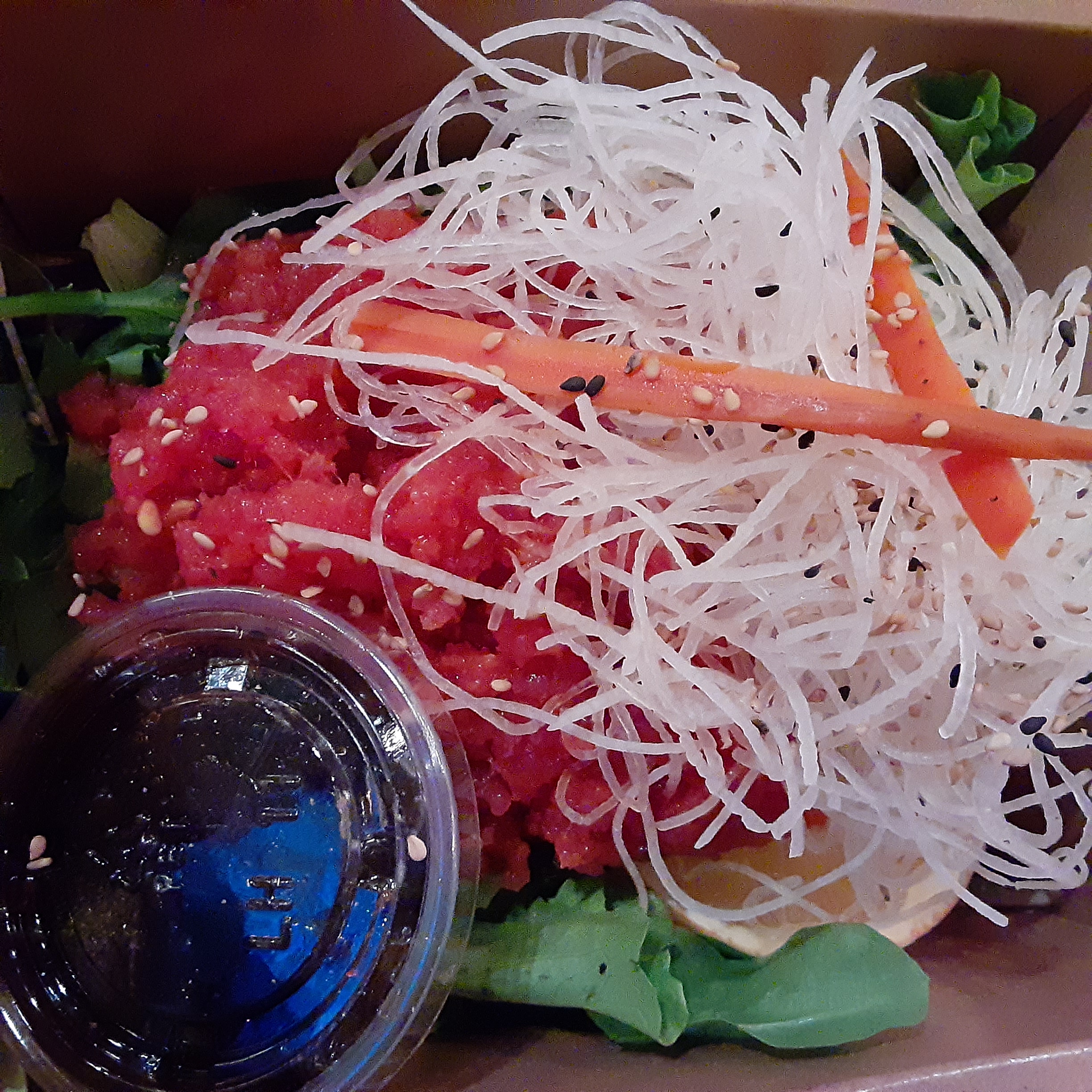 Order Spicy Tuna Salad food online from Tsukiji Sushi Sen store, Santa Monica on bringmethat.com