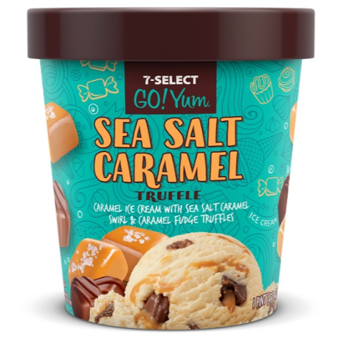 Order 7-Select GoYum Sea Salt Caramel Pint food online from 7-Eleven store, San Juan Capistrano on bringmethat.com