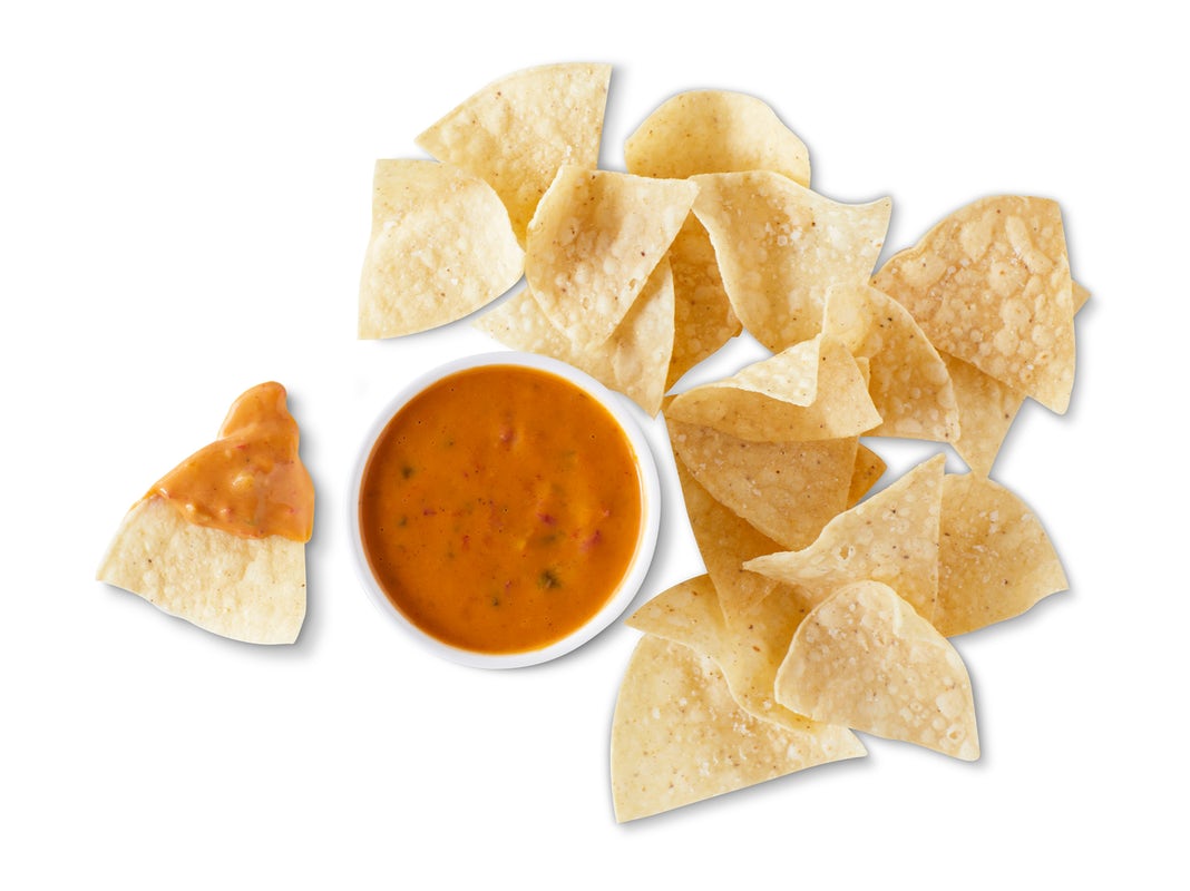 Order Queso Diablo & Chips food online from Qdoba Mexican Eats store, Greensboro on bringmethat.com