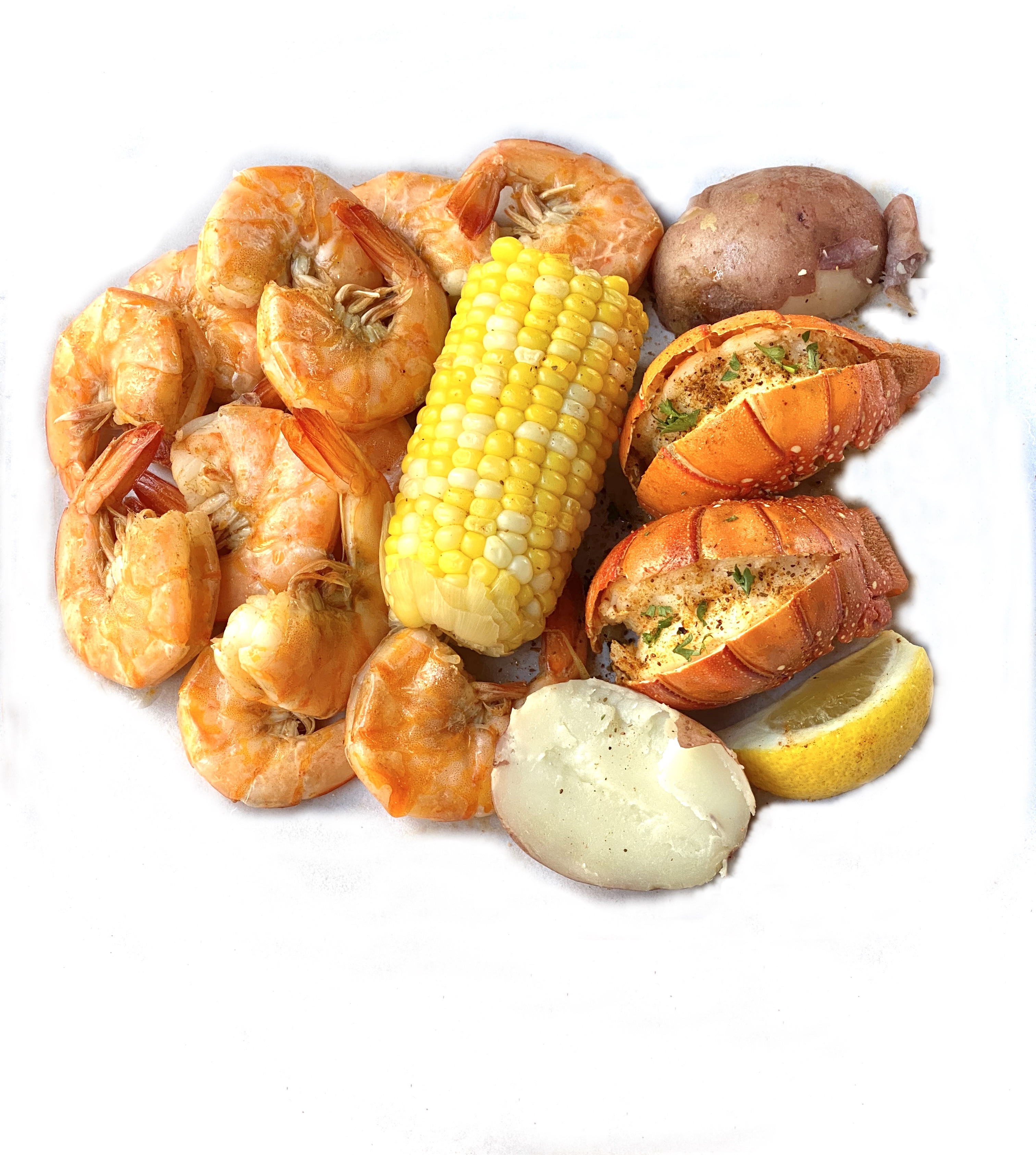 Order Lobster Tails Combo food online from Cajun Heroes Seafood Boil & Po'boy store, Philadelphia on bringmethat.com