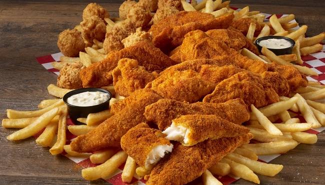 Order 20 PC Catfish & Fries food online from The Catfish Kitchen store, Alcoa on bringmethat.com