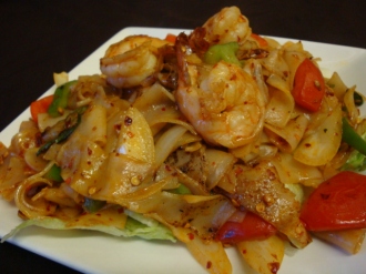 Order 60. Pad Kee Mow food online from Nine & Nine Thai Kitchen store, Pasadena on bringmethat.com