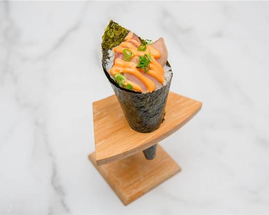 Order Spicy Hamachi Hand Roll food online from Mika Sushi store, Portland on bringmethat.com