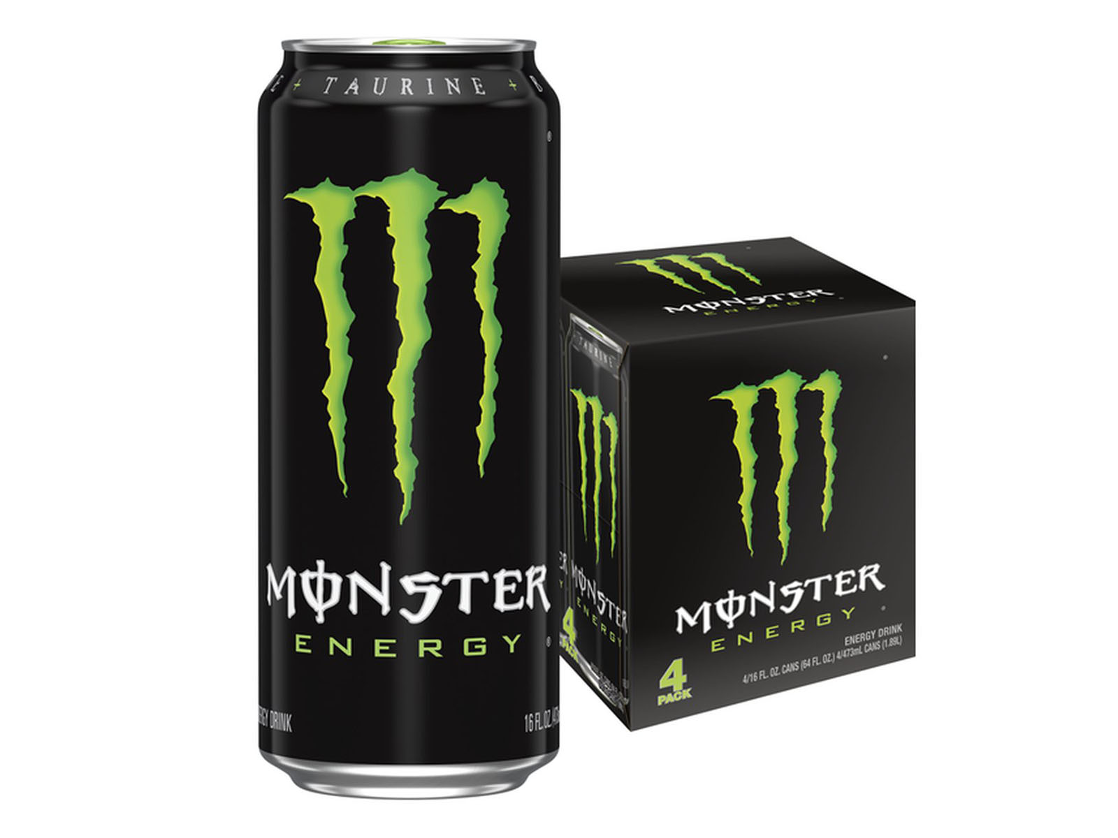 Order Monster Energy Original 4-Pack 16 oz. food online from Terrible store, Las Vegas on bringmethat.com