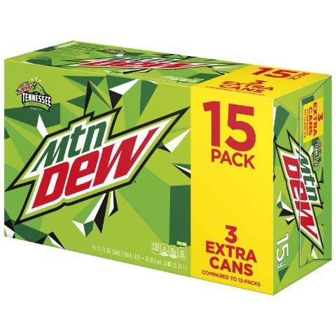 Order Mountain Dew 15 Pack 12oz Can food online from 7-Eleven store, Mount Pleasant on bringmethat.com