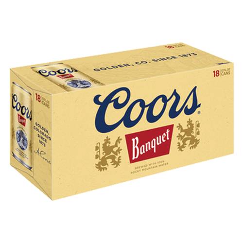 Order Coors Banquet Cans - 12 oz Cans/18 Pack food online from Bottle Shop & Spirits store, Los Alamitos on bringmethat.com