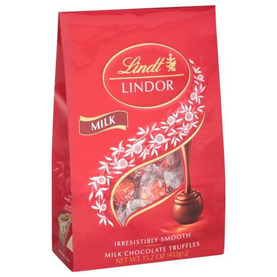 Order Lindt LINDOR Milk Chocolate Truffles, Chocolate with Melting Truffle Center, 15.2 oz. Bag food online from Cvs store, FALLON on bringmethat.com